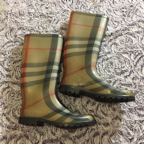 fake burberry print rain boots|authentic burberry rain boots.